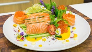 How to Make Salmon Sashimi Plate [upl. by Eatnohs]