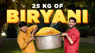 Cooking 25 KILOS Of Chicken BIRYANI Ft AayushSapra [upl. by Atrebla]