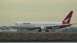 Qantas 767 amp Qantaslink 717 Landings Sydney Airport [upl. by Etterrag443]