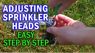 How to Adjust Sprinkler Heads Rainbird Sprinkler Distance amp Rotation Adjustment [upl. by Narmak142]