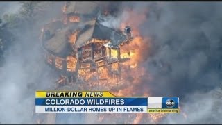 Wildfires Burn in Colorado Destroying Homes [upl. by Lyrahs]