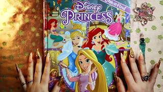 ASMR Disney Princess Look amp Find Book Page Turning 📒 Gentle Tracing Tapping ✨ Inaudible Whispering [upl. by Einegue426]