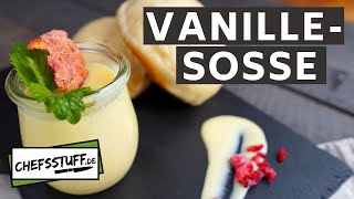 Vanillesoße selber machen  leicht und lecker  zur Rose abziehen  Dessert  Nachtisch  Nachspeiße [upl. by Nivat304]