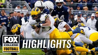 No 3 Michigan Wolverines vs No 10 Penn State Nittany Lions Highlights  CFB on FOX [upl. by Beatrix142]