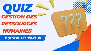 QCM en gestion des ressources humaines GRH  QUIZ [upl. by Arawaj]