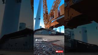 Worlds Most MASSIVE Crawler Crane Lifts Wind Turbine Tower [upl. by Howard705]