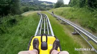 Sommerodelbahn WaldMichelbach Odenwaldbob Nibelungenblitz Onride HD die Abfahrt [upl. by Legyn866]