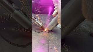 laserwelding welding 1500wlaserwelding With a gentle pull the weld is beautiful and firm [upl. by Narton465]