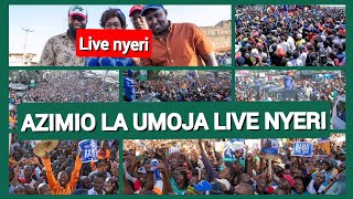 LIVE 🔴 AZIMIO LA UMOJA NYERI COUNTY RAILA ODINGA TODAY  AZIMIO LIVE NYERI TODAY RAILA LIVE NYERI [upl. by Yrtsed]