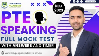 PTE Speaking Full Mock Test with Answers  December 2023  LA Language academy PTE NAATI IELTS [upl. by Rand]