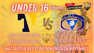 Under 16 femminile Itas Trentino Vs CR ALTA Val Sugana [upl. by Ellehcirt1]