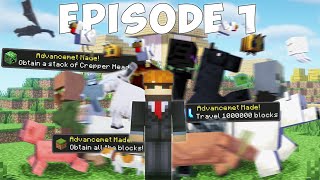 Minecraft Advancement Hunt  Episode 1 LIVE🔴 [upl. by Ettevol]