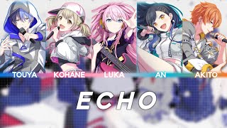 ECHO  Vivid BAD SQUAD × Megurine Luka【KANROMENG】Lyrics Color Code  Project SEKAI [upl. by Assilev]