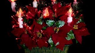 VINTAGE FIBER OPTIC POINSETTIA BASKET [upl. by Attennyl]