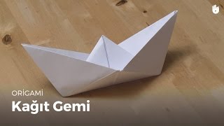 Kolayca origami yapmayı öğrenin Kağıt tekne [upl. by Linnet]