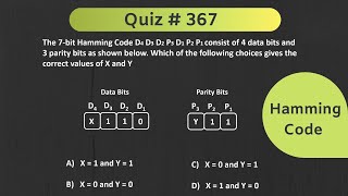 Hamming Code Solved Example  Quiz  367 [upl. by Conlin]