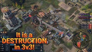 Age of Empires 4 Ranked Multiplayer 3v3 in Gorge Map Live Streaming 20240815 [upl. by Hakan]