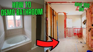 How to DEMO a Bathroom for a Renovation [upl. by Neelon]