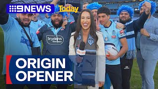 Blues and Maroons fans buzzing as they gear up for State of Origin I  9 News Australia [upl. by Blankenship556]