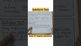 Iodoform Test Organic chemistry class12 Shorts neet jee cbseexam class12 chemistry cbse [upl. by Uehttam444]