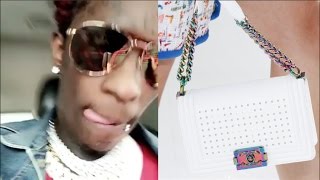 Rapper Young Thug flaunts his new digital Chanel bag 2017 [upl. by Jelena]