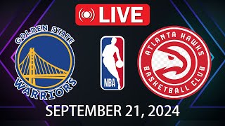 NBA LIVE Warriors vs Hawks I September 21 2024  NBA PRE SEASON  NBA 2K25 Simulation [upl. by Halpern]