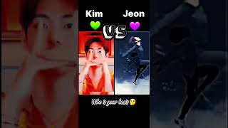 Raka Taka tak song  Kim💚 vs Jeon 💜Comments bts 2024 shortviral youtubeshort dance newkpop [upl. by Nilek]