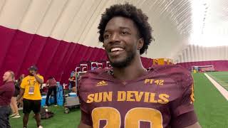 RB Alton McCaskill on ASU preseason camp 08022024 [upl. by Annawit]