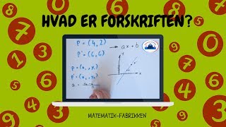 Lineære Funktioner  Bestem Forskriften Ud Fra To Kendte Punkter [upl. by Eivlys466]