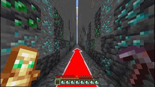 I Mined 100000 Blocks in a STRAIGHT LINE in Hardcore Minecraft [upl. by Lobell979]