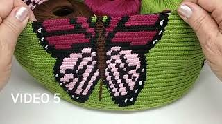 VIDEO 5 Mochila mariposas técnica wayuu [upl. by Onez]