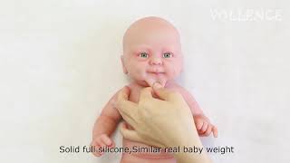 Vollence 14 inch full silicone baby doll boy [upl. by Karry903]