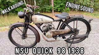 Jak wyglądały motorowery w 1938 roku  NSU QUICK 98 [upl. by Brandice]