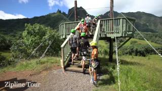 Zipline Tour at Kualoa Ranch [upl. by Wesa]