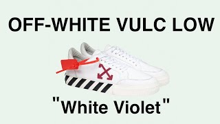 OffWhite™ Low Vulcanized Sneakers White Violet  Unboxing and On Feet [upl. by Nnelg]