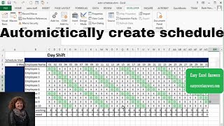 Automatically create shift schedule in Excel [upl. by Irehc]