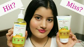 MAMAEARTH Aloe Turmeric Gel Review  How to Use Face and Hair  Alovera  Turmeric  Natural [upl. by Yekcaj]