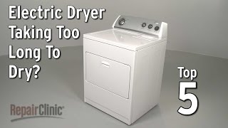 Electric Dryer Takes Too Long to Dry — Dryer Troubleshooting [upl. by Aimit]