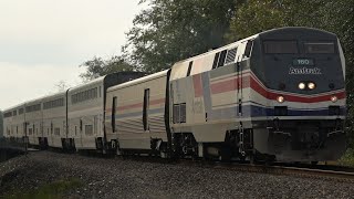 Amtrak 160 BNSF Warbonnet CPKC CP Unit And More  Trains At Lowell Bayside and Rodger’s Main [upl. by Shull]