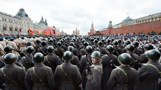 Russian Military Parade 1945 Remastered The First Victory Parade on Red Square English T [upl. by Colburn]