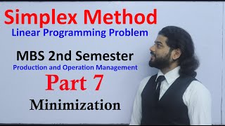 Simplex Method Part 7 Linear Programming Problem MBS 2nd Sem Production and Operation Management [upl. by Tsew435]