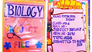 Class 12th Biology Project File ideas AIDSHIVScience Project IdeasMedical students ideas [upl. by Dennard]