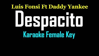 Despacito Karaoke Female Key Luis Fonsi Ft Daddy Yankee [upl. by Lishe]