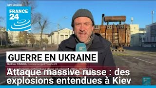 Attaque russe massive en Ukraine  des explosions entendues à Kiev • FRANCE 24 [upl. by Luben]