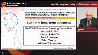 ESC 2023 BeATHF Long term outcomes by Dr Michael R Zile [upl. by Naujuj]