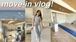 MOVE IN VLOG 🏠✨ empty apartment tour unpacking living alone shopping etc [upl. by Aela]