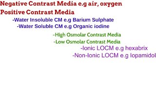 2 Contrast Media1 RADIOGRAPHIC TECHNIQUE [upl. by Tymon]