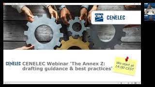 CENELEC webinar The Annex Z drafting guidance and best practices [upl. by Kape]