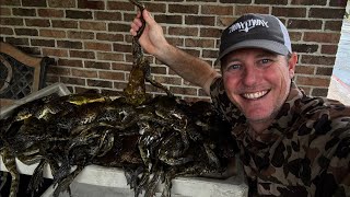 Arkansas BAREHANDED bullfrog hunting CATCH and Cook [upl. by Adnertal885]