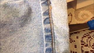 Easy method of hemming jeans keeping original hem [upl. by Ecnarf]